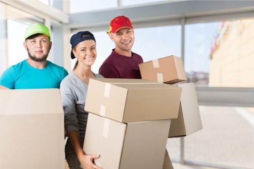 Removal team preparing a house move in Roehampton