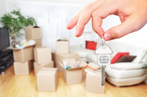 Removals van handling a flat or home relocation in Roehampton