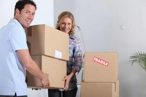 Careful loading of apartment furniture during a Roehampton move